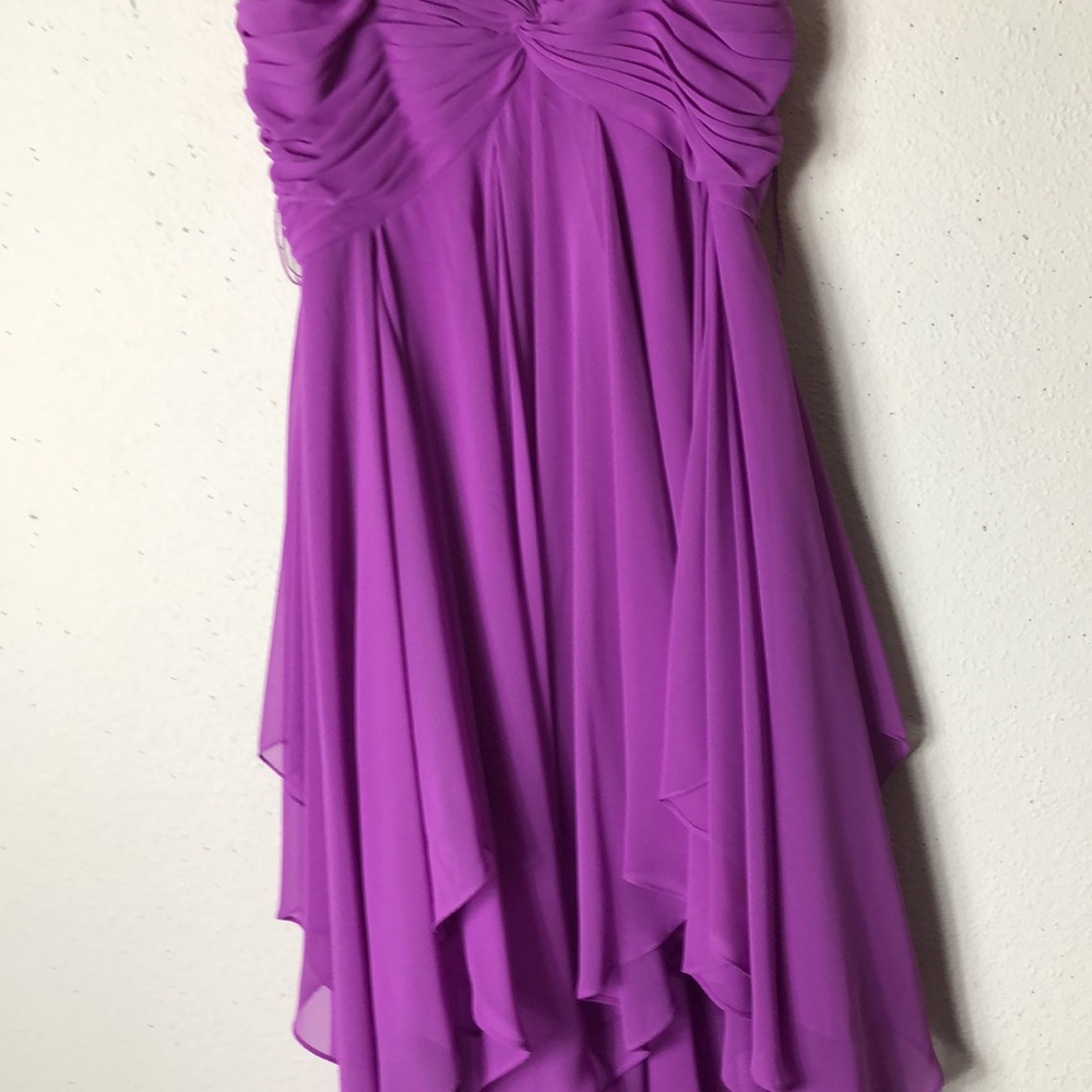 Aidan Mattox Pink multi layer Ruffled Cocktail Mini Dress - Picture 5 of 9